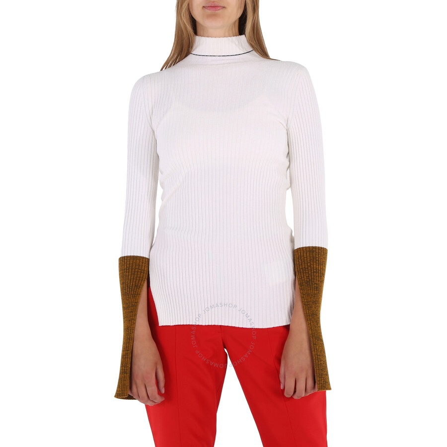 Moncler Ladies 1952 Turtleneck Contrast Cuff Sweater, Size Small - 3