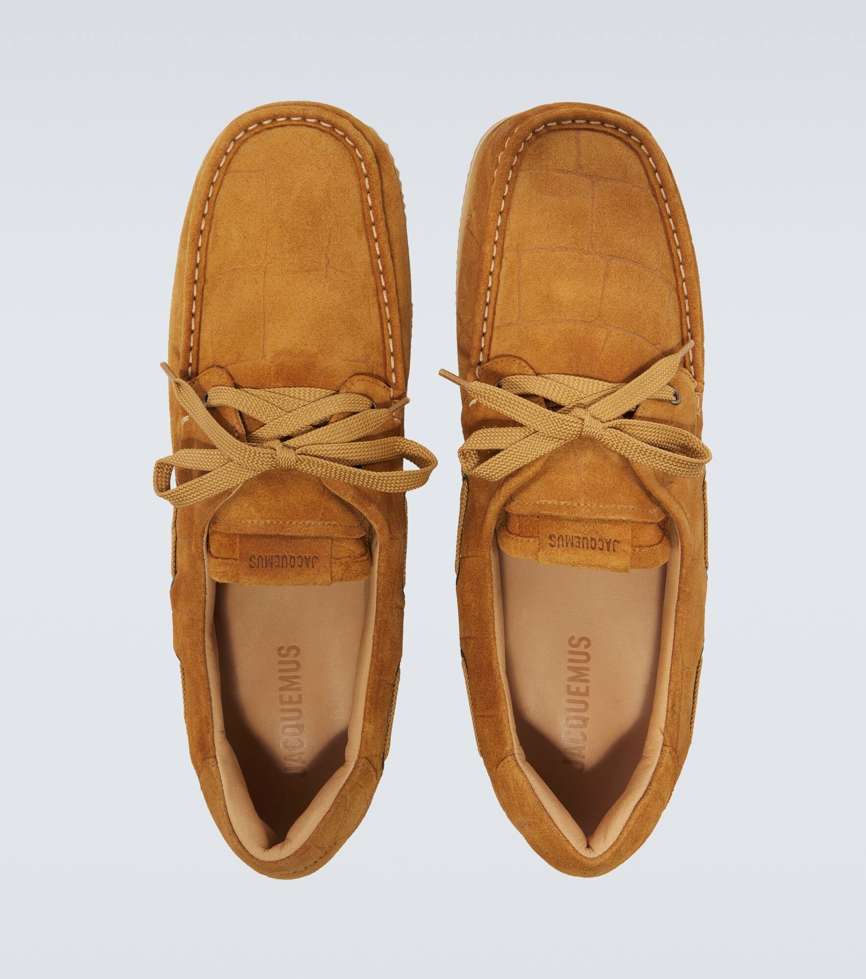 Batto croc-effect suede boat shoes - 4