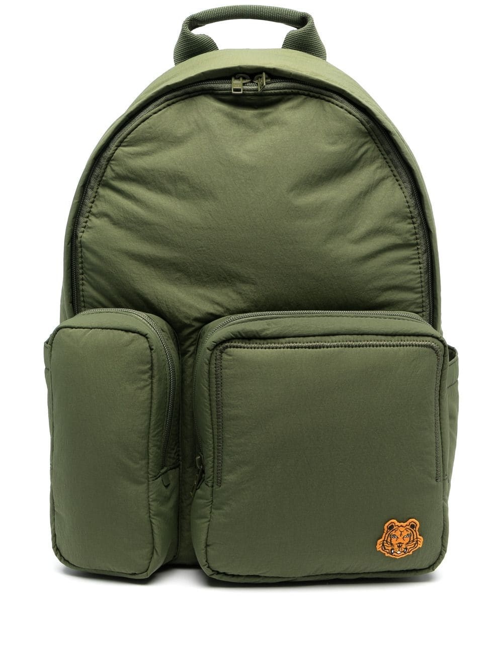 logo-patch padded backpack - 1