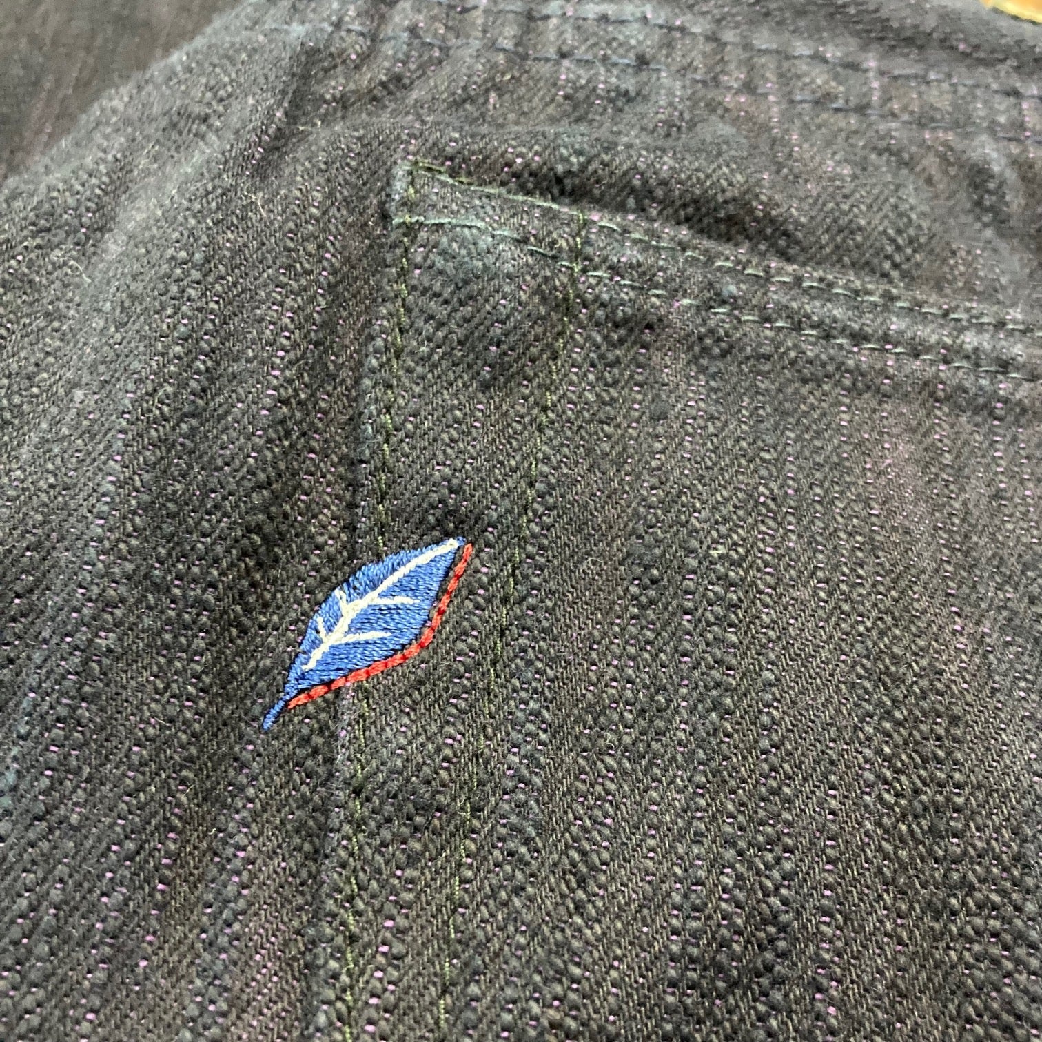 BIG-PBJ-013 17.5oz Natural Indigo x Purple Slim Tapered - 12