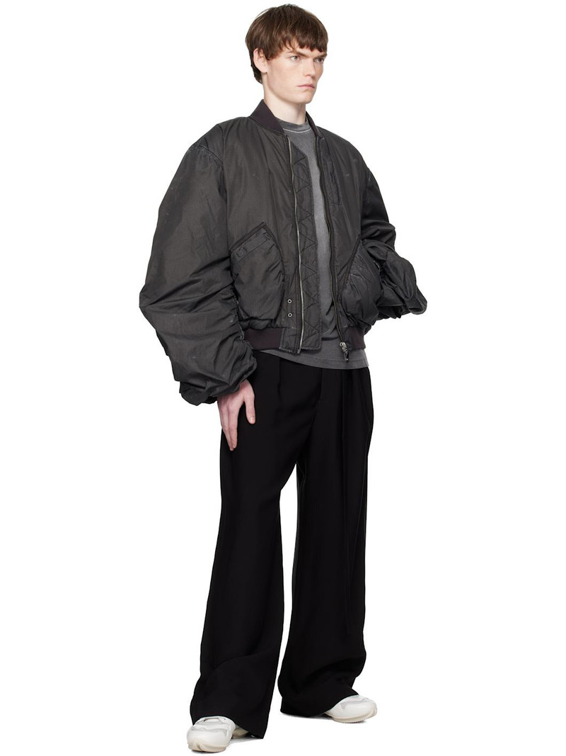 We11done Black Washed Nylon Bomber Jacket outlook