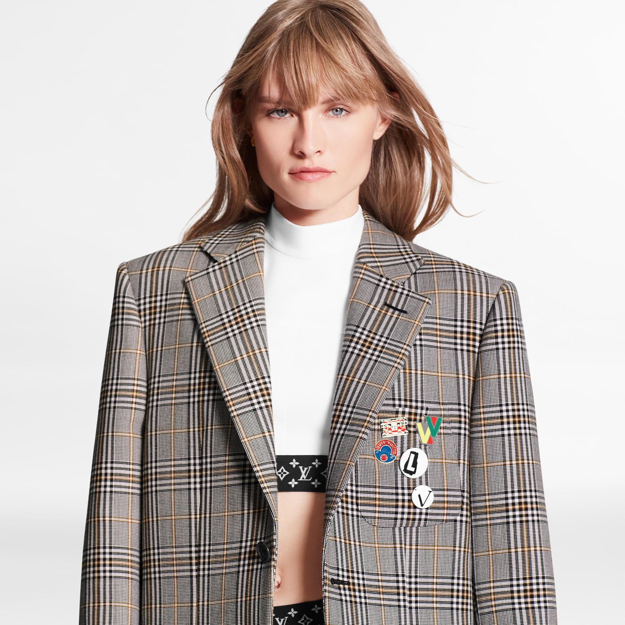 Prince of Wales Blazer with Louis Vuitton Pins - 3