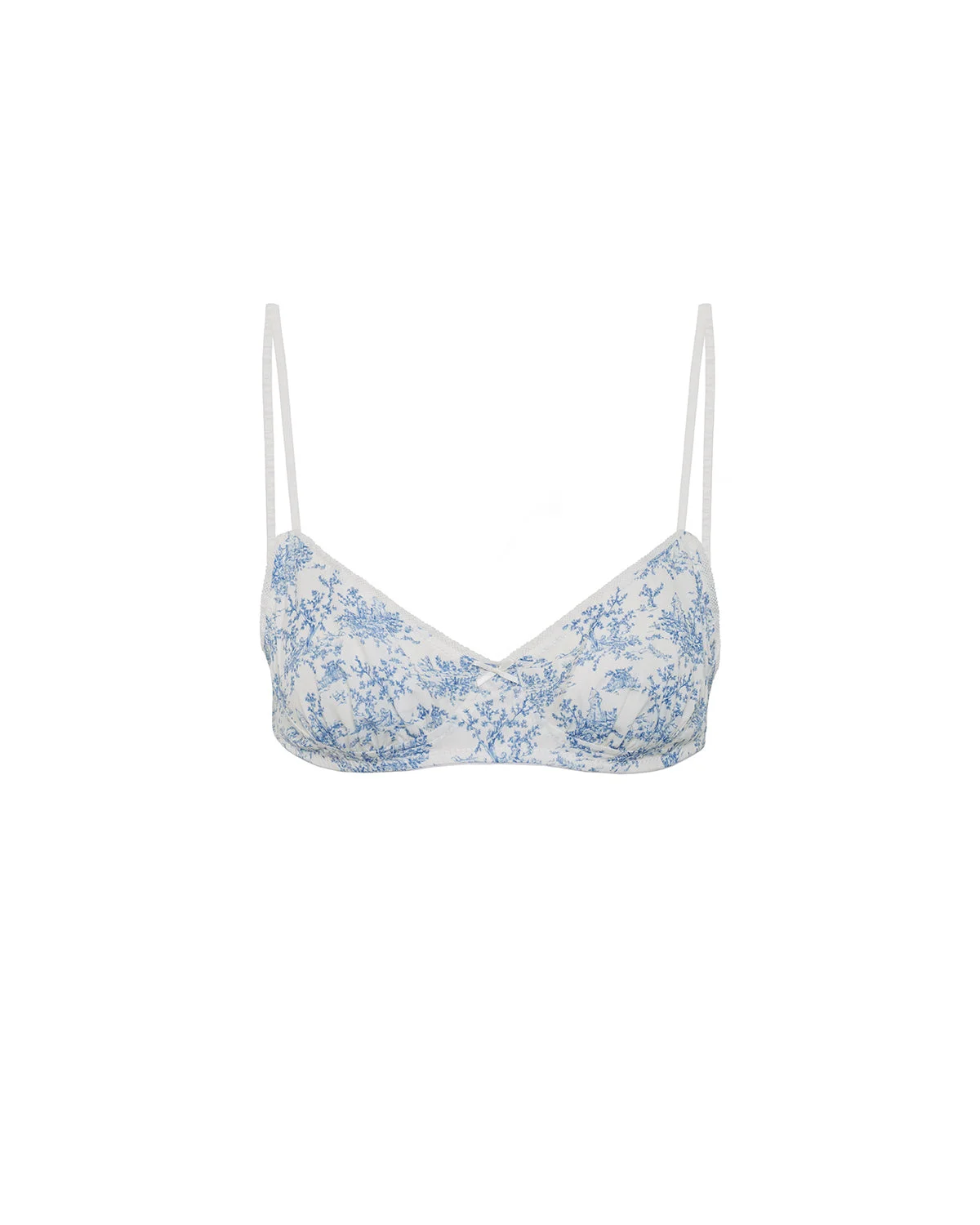 The Voile Bra: Cotton Voile Toile De Jouy - 1