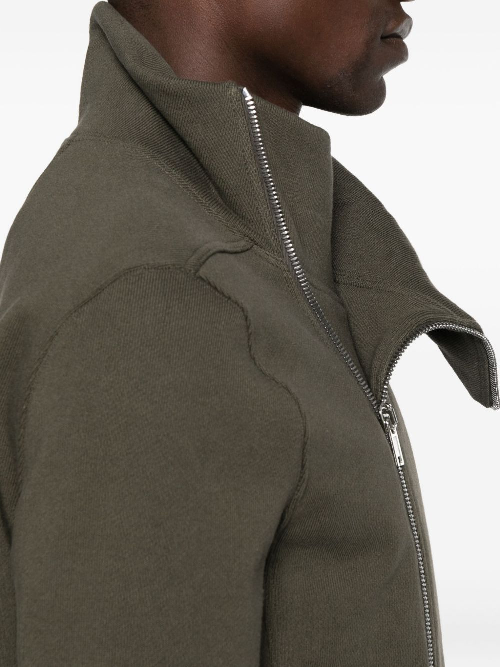 high-neck zip-front jacket - 5