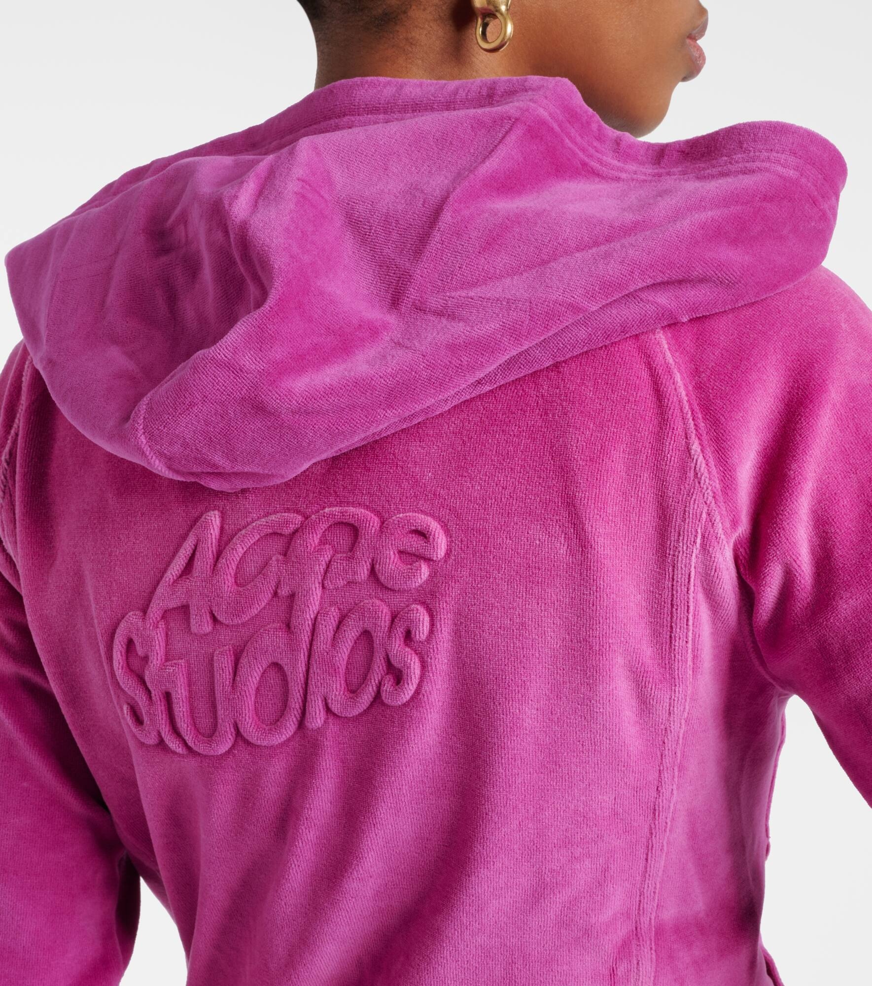 Francess velvet zip-up hoodie - 6