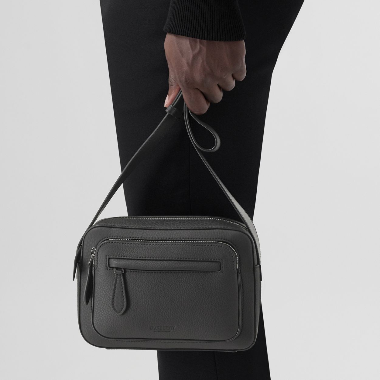 Grainy Leather Crossbody Bag - 10