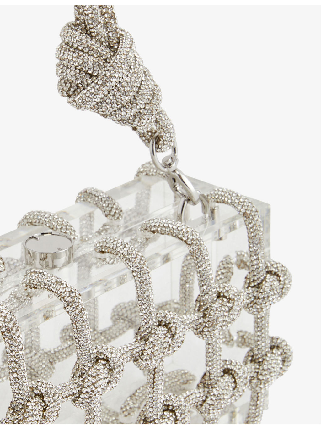 Bess rhinestone-embellished acrylic shoulder bag - 2