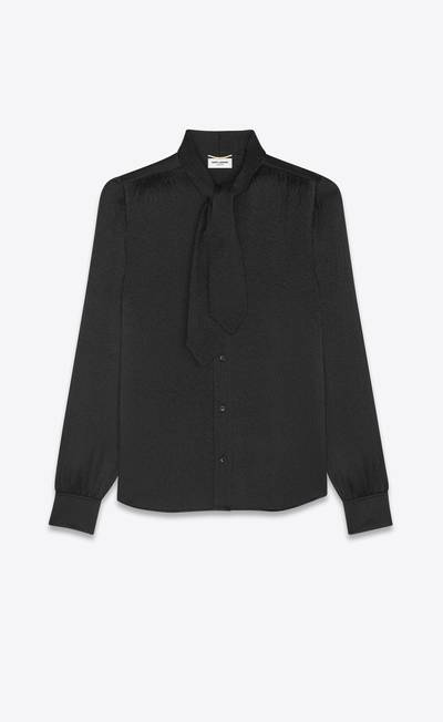 SAINT LAURENT lavallière-neck blouse in silk outlook