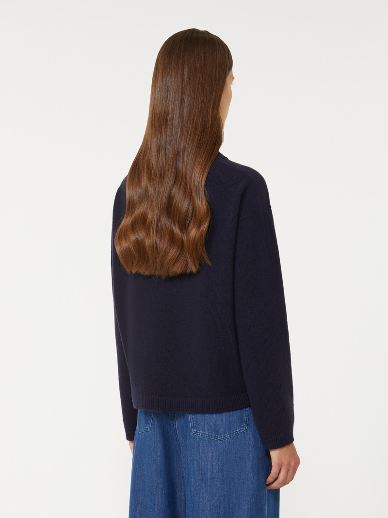 MATTEO Wool and cashmere cropped polo-neck sweater 4