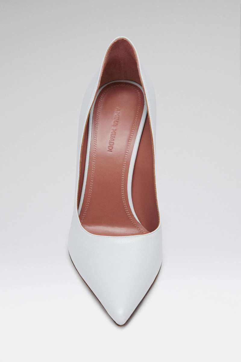 Amina Muaddi AMI PUMP WHITE NAPPA outlook