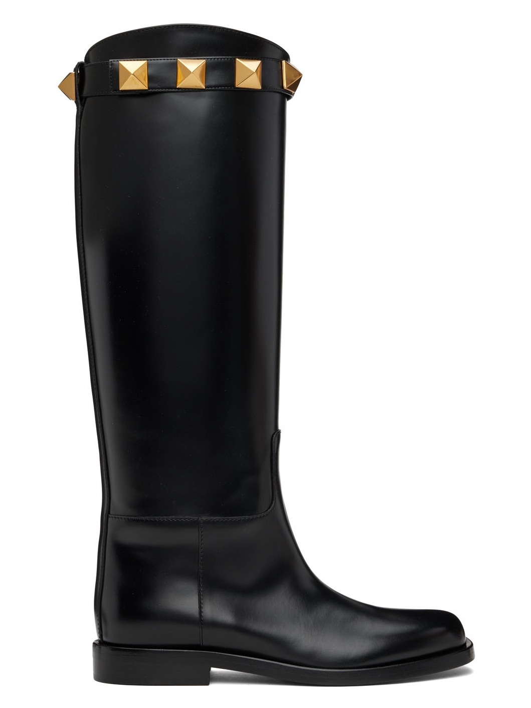 Black Roman Stud Boots - 1