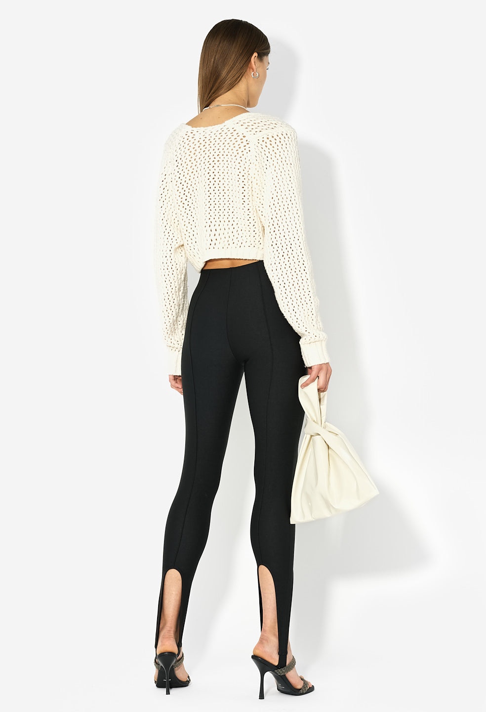 FOAM BOUCLE CROPPED SWEATER - 5