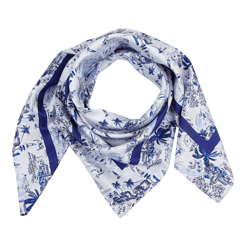 Vilebrequin Unisex Silk Scarf Riviera outlook