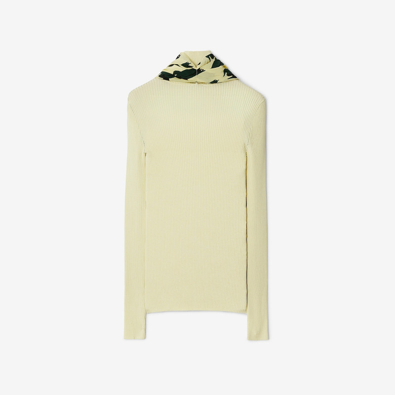 Scarf Rib Knit Sweater 6