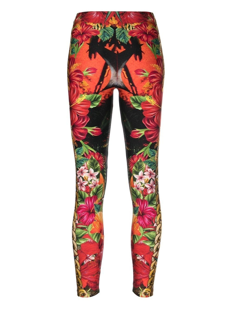 PHILIPP PLEIN Hawaii-print leggings outlook
