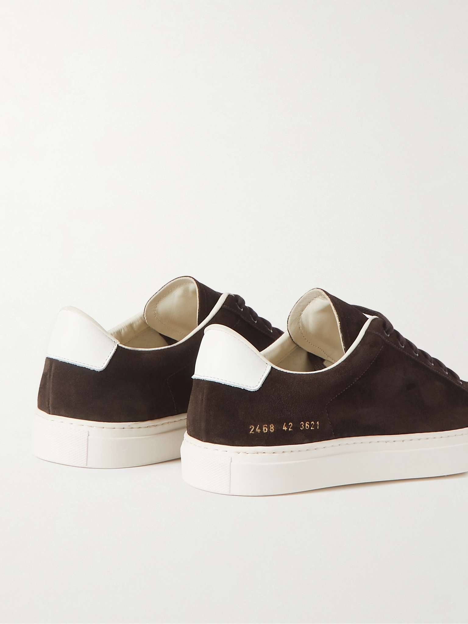 Retro Classic Leather-Trimmed Waxed-Suede Sneakers - 5