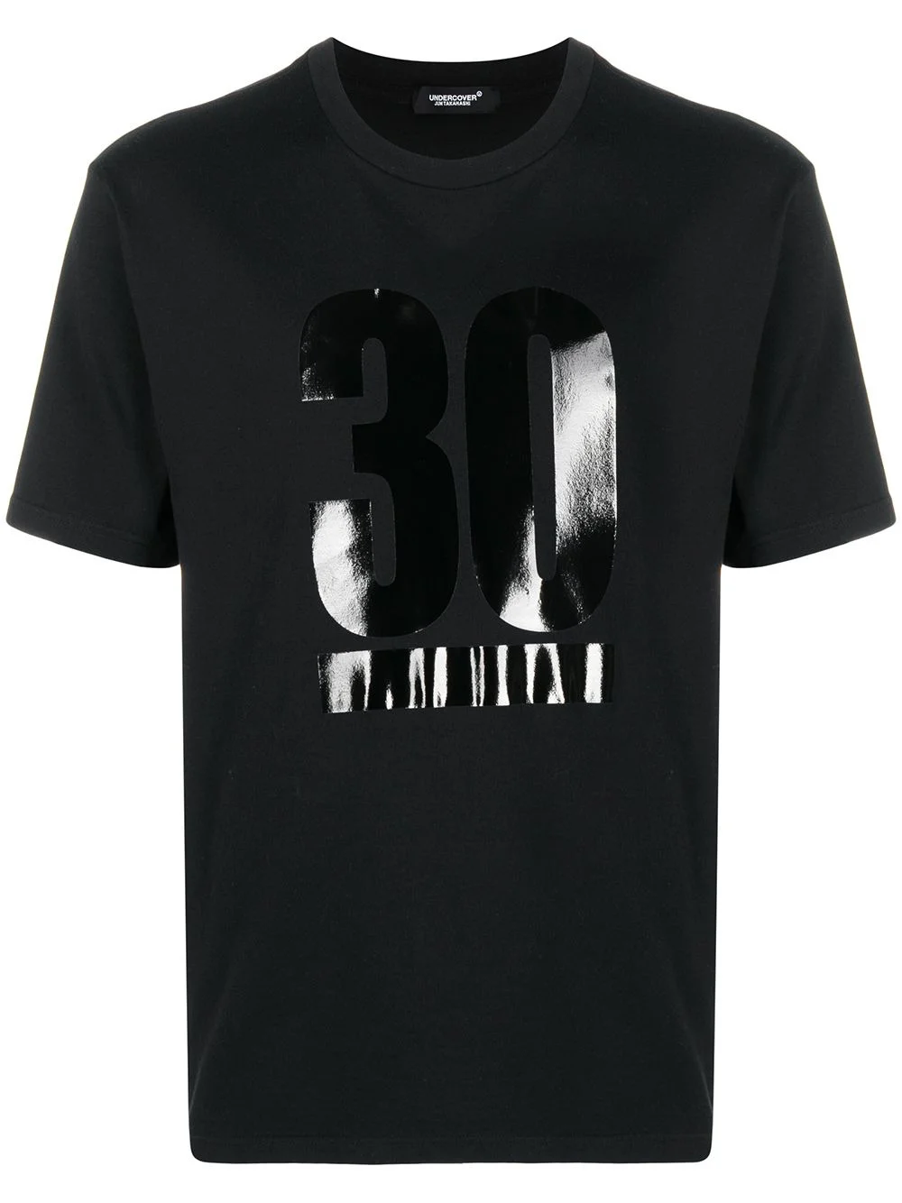 tape print T-shirt - 1