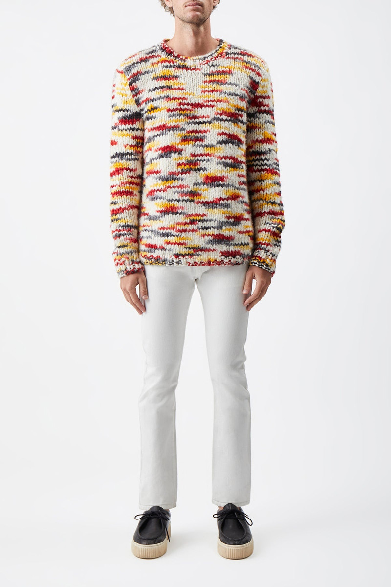 GABRIELA HEARST Lawrence Knit Sweater in Fire Multi Space Dye Welfat Cashmere outlook