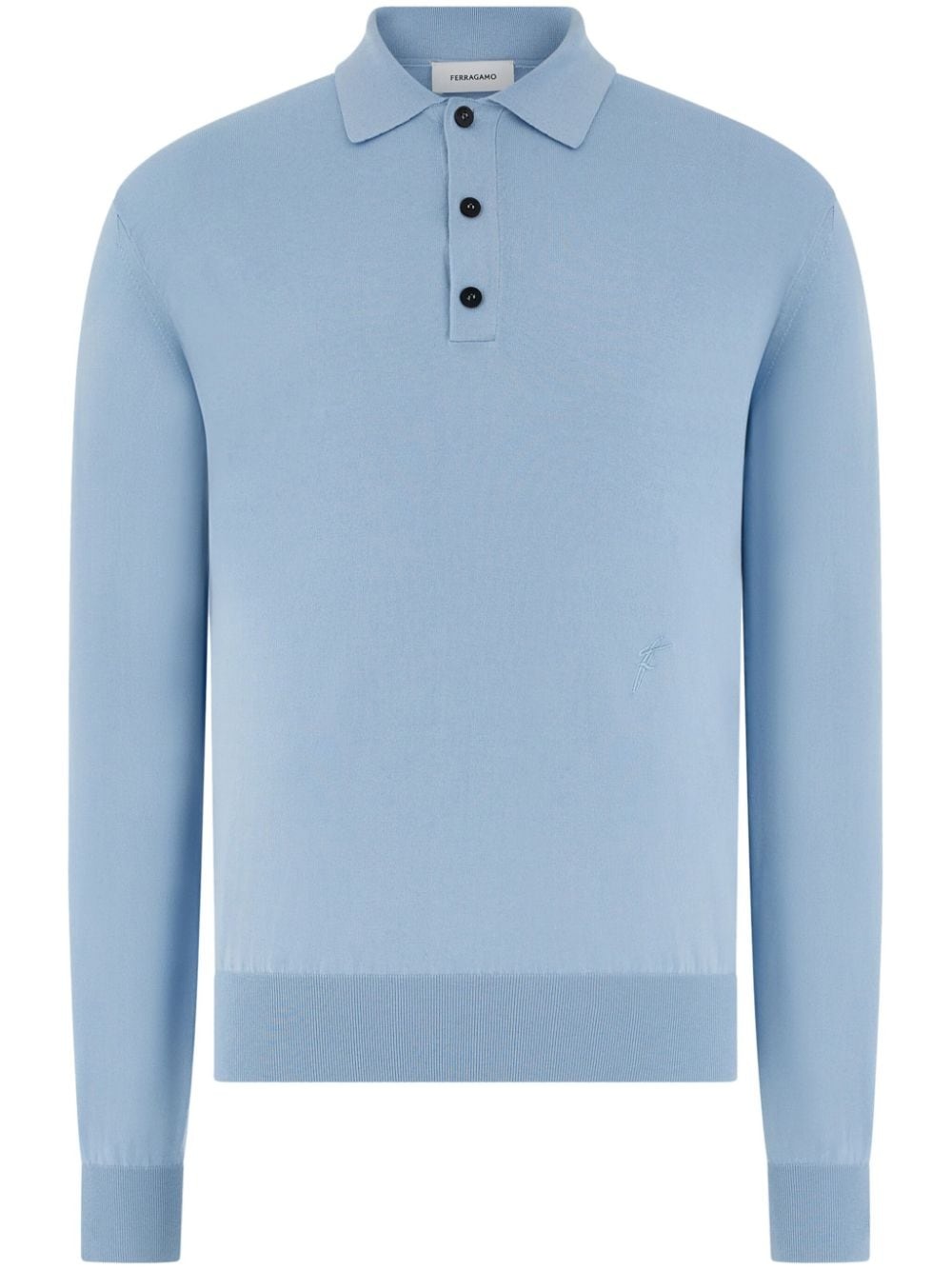 logo-embroidered polo shirt - 1