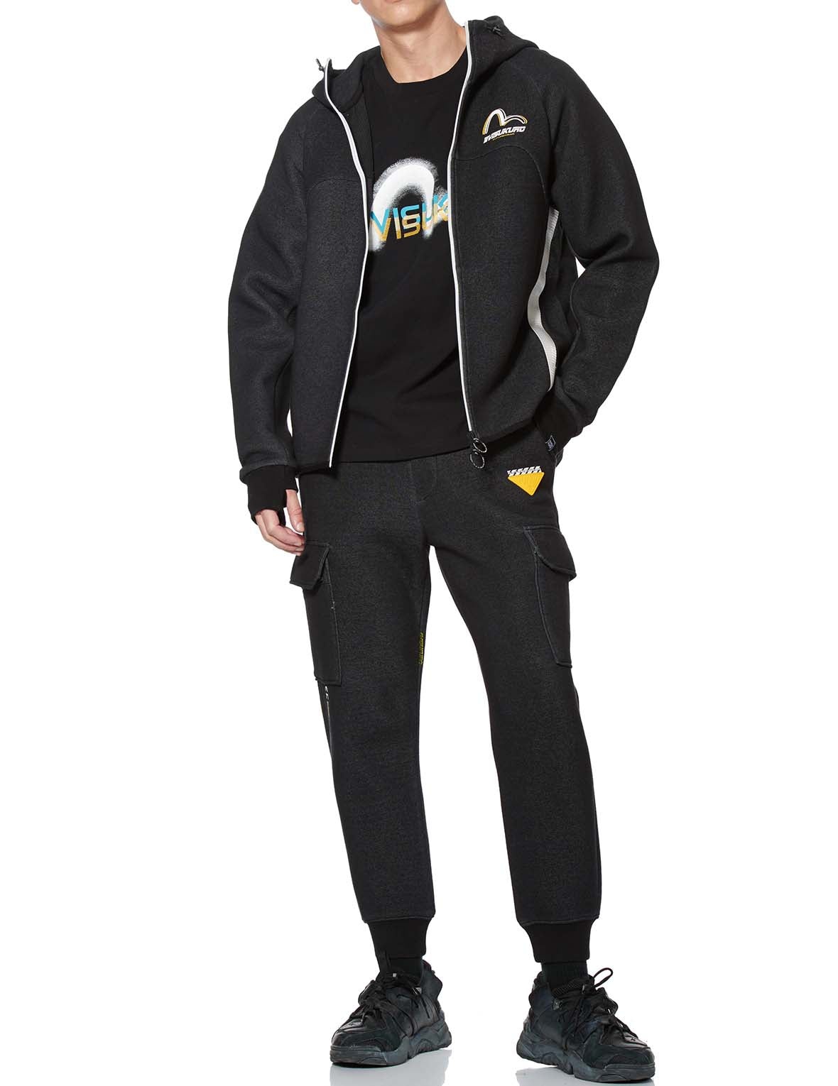 Webbing Strap Zip-up Hoodie - 6