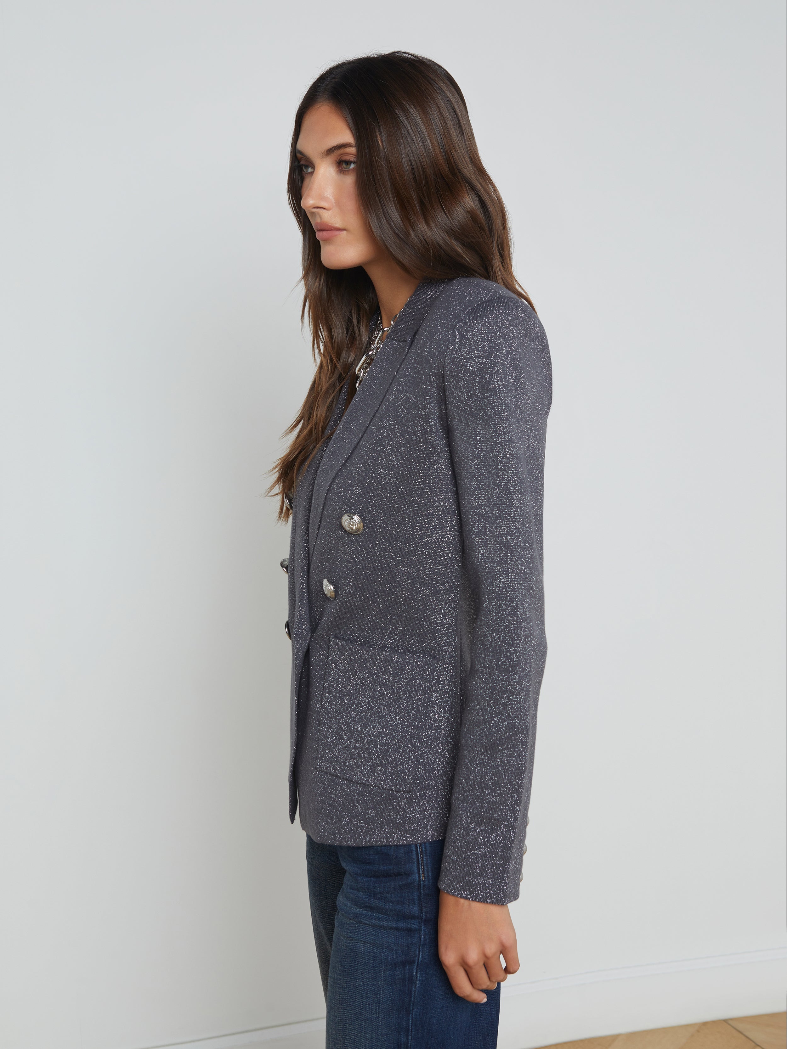 Kenzie Metallic Knit Blazer - 4