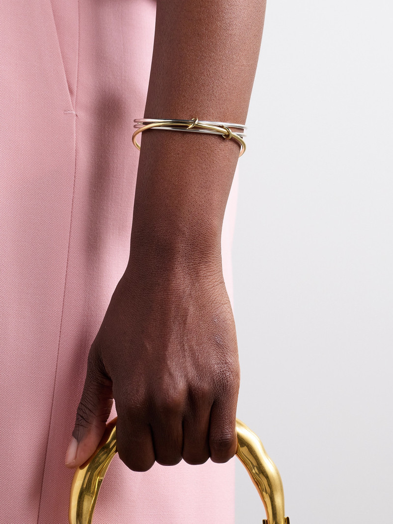 Spinelli Kilcollin Lumin Set Of Three 18-karat Yellow And White Gold Bracelets outlook