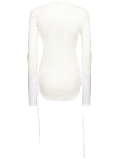 Ann Demeulemeester Brando wrinkled cropped long sleeve top outlook