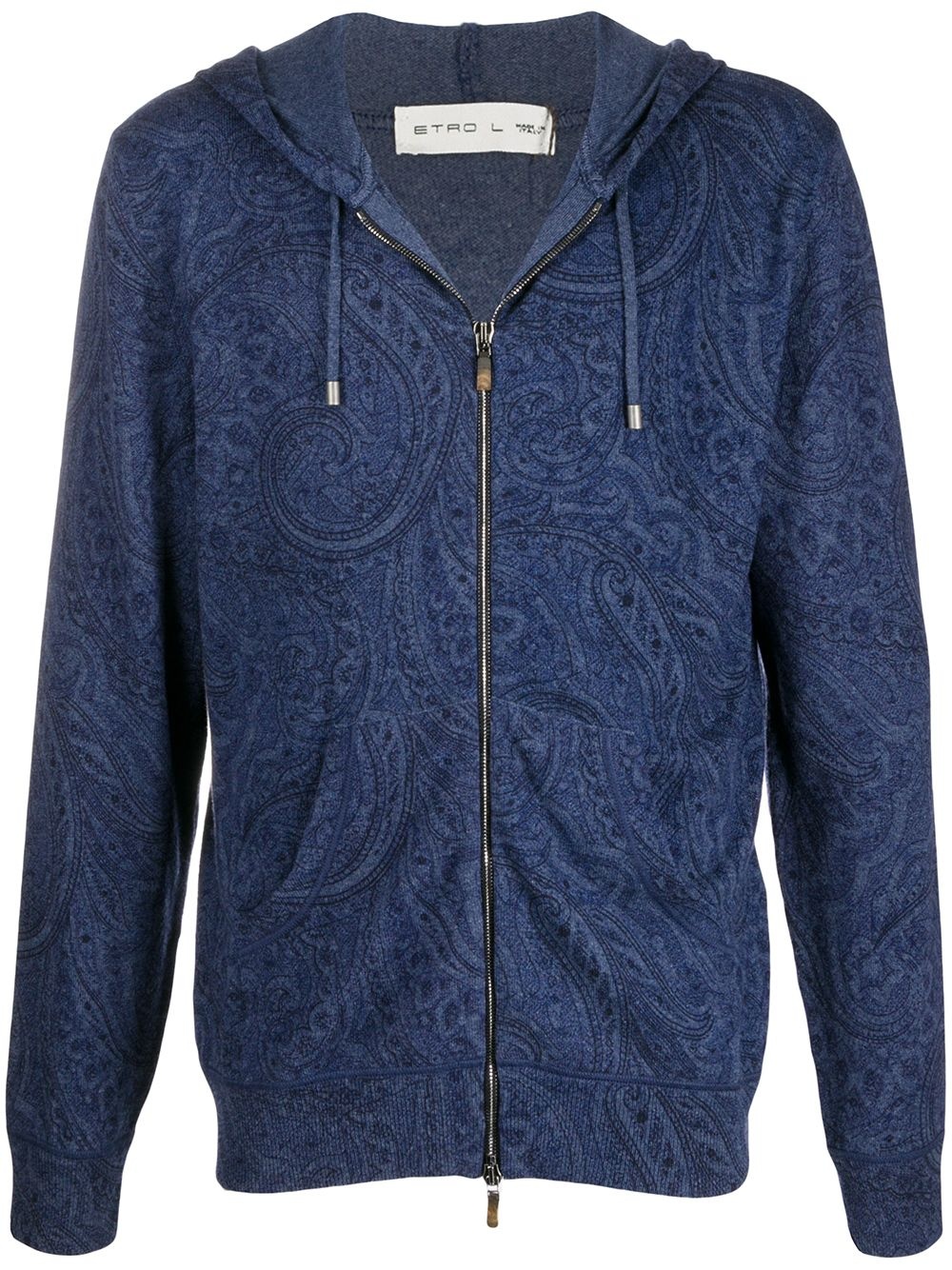 paisley-print zipped hoodie - 1