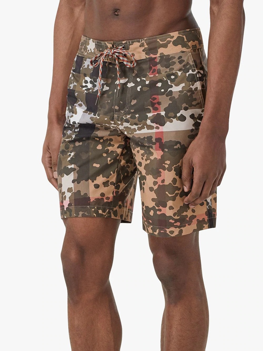 Camouflage Check swim shorts - 3