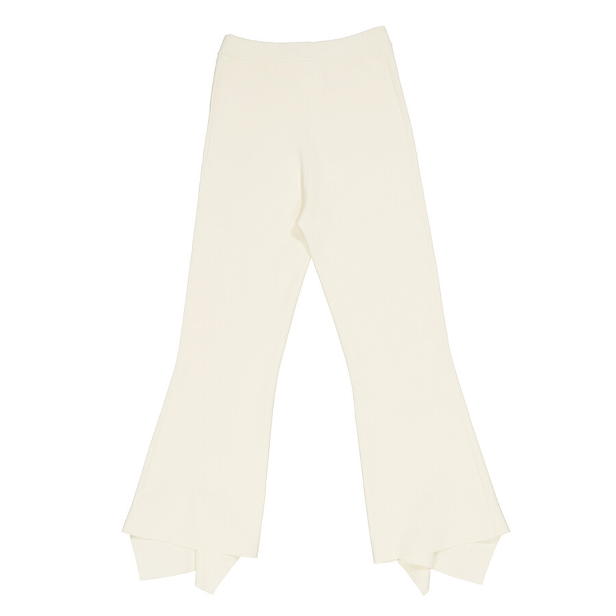 Stella McCartney Ladies Yellow High Waist Flared Ruffled Pants - 6