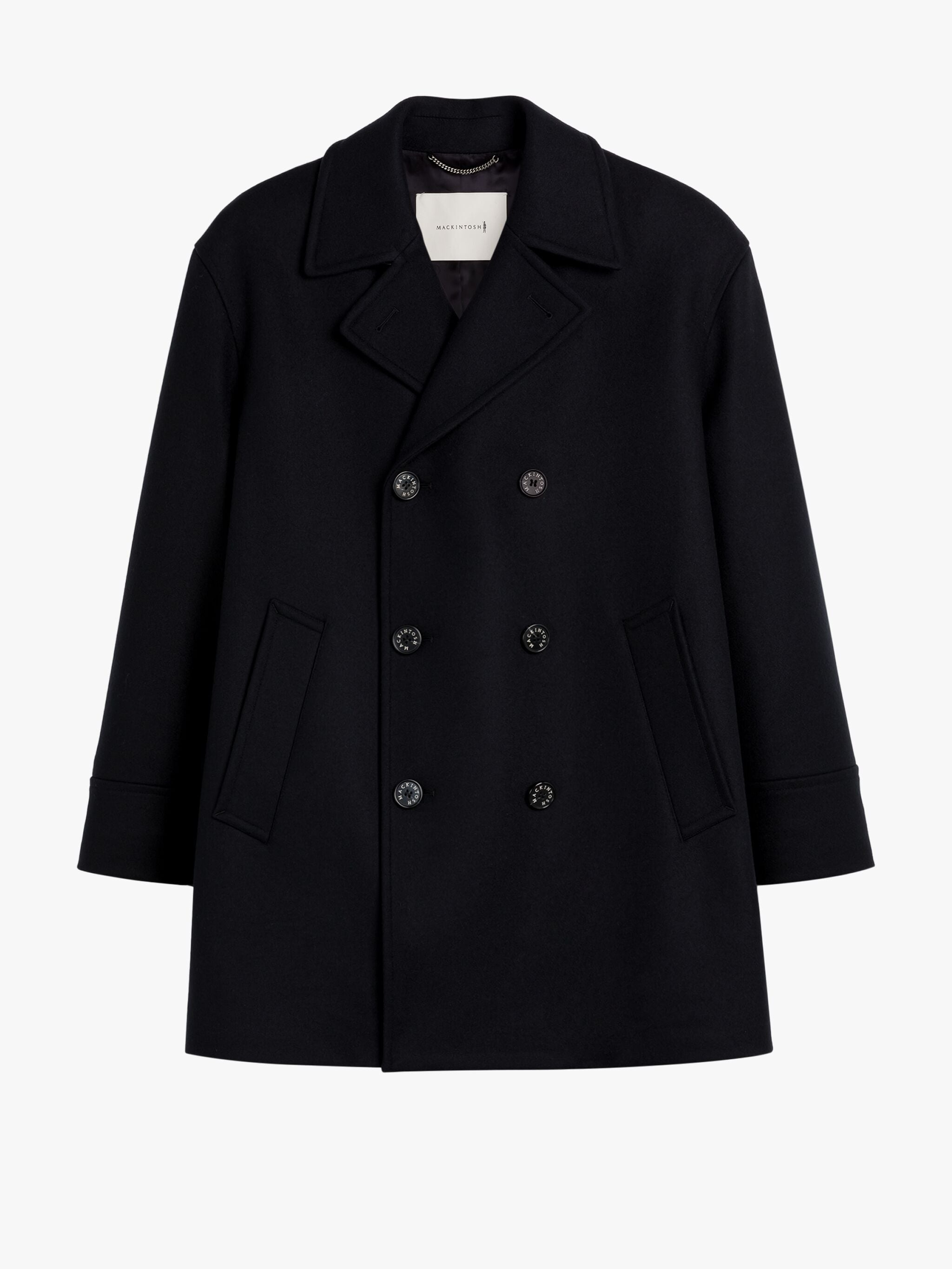 HUMBIE NAVY WOOL PEA COAT - 1