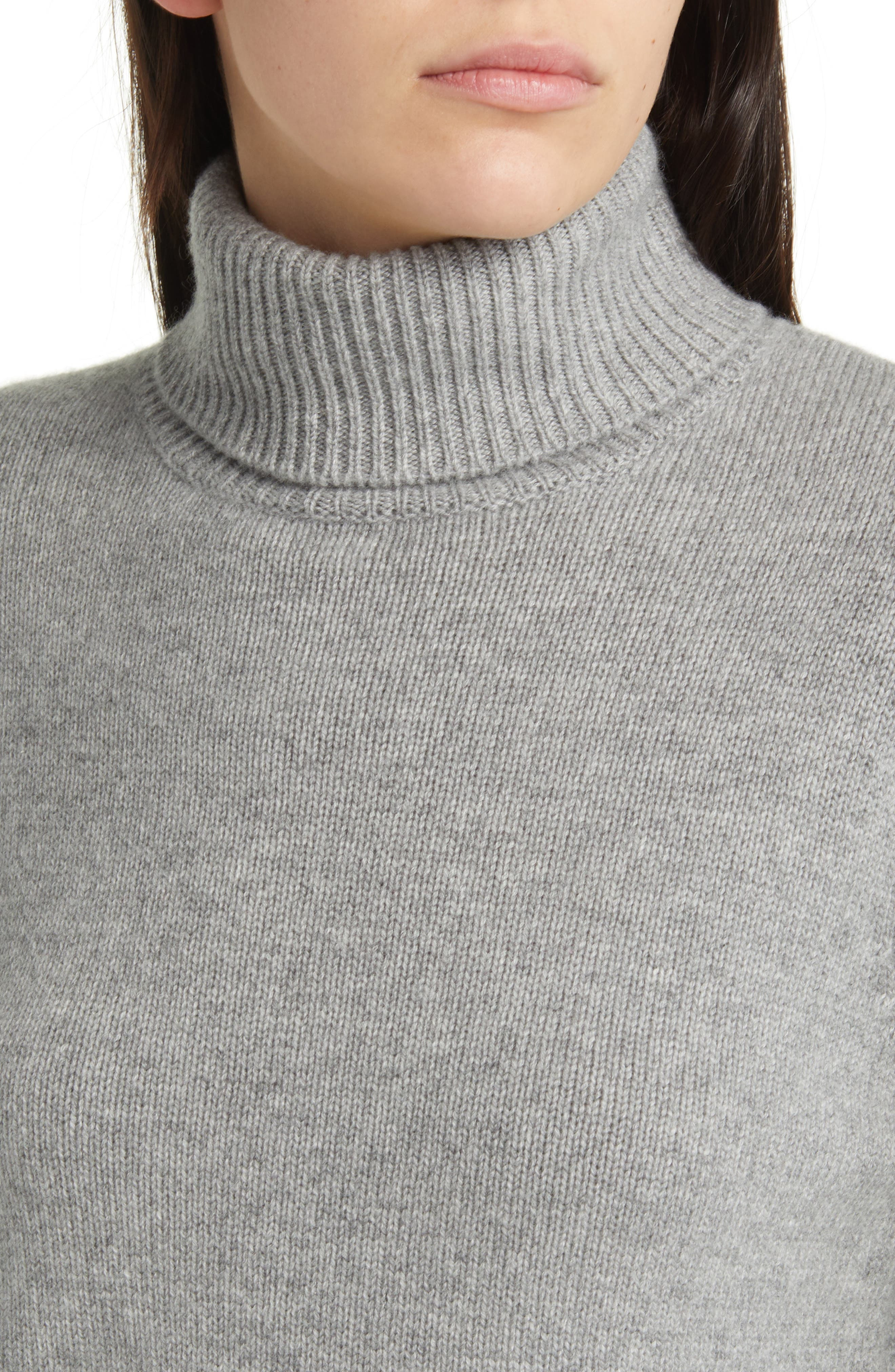 FRAME Turtleneck Cashmere Sweater in Heather Grey at Nordstrom - 4