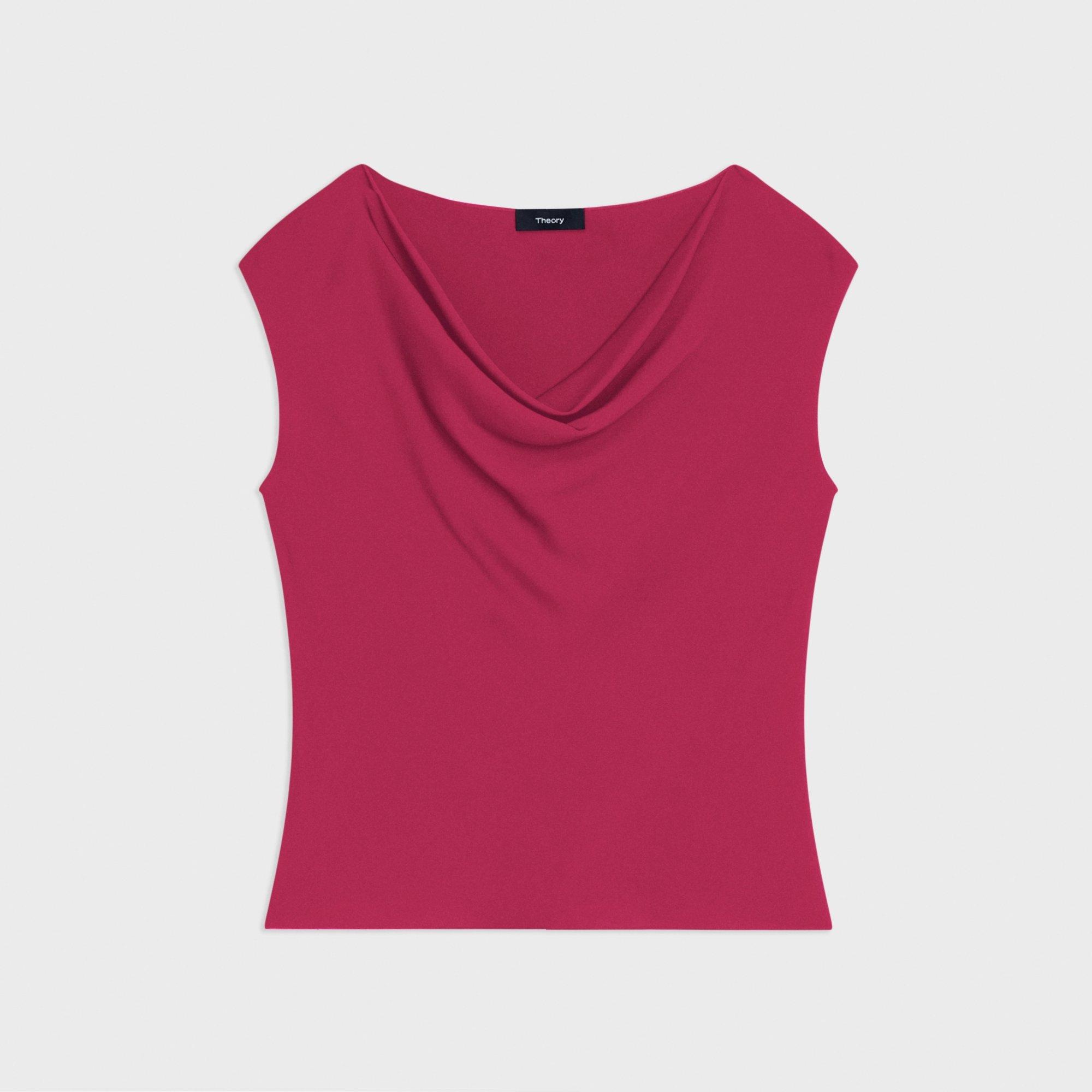 Cowl Neck Top in Silk Georgette - 1