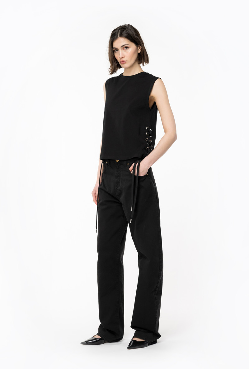 SLEEVELESS T-SHIRT WITH CRISS-CROSSING LACING 3
