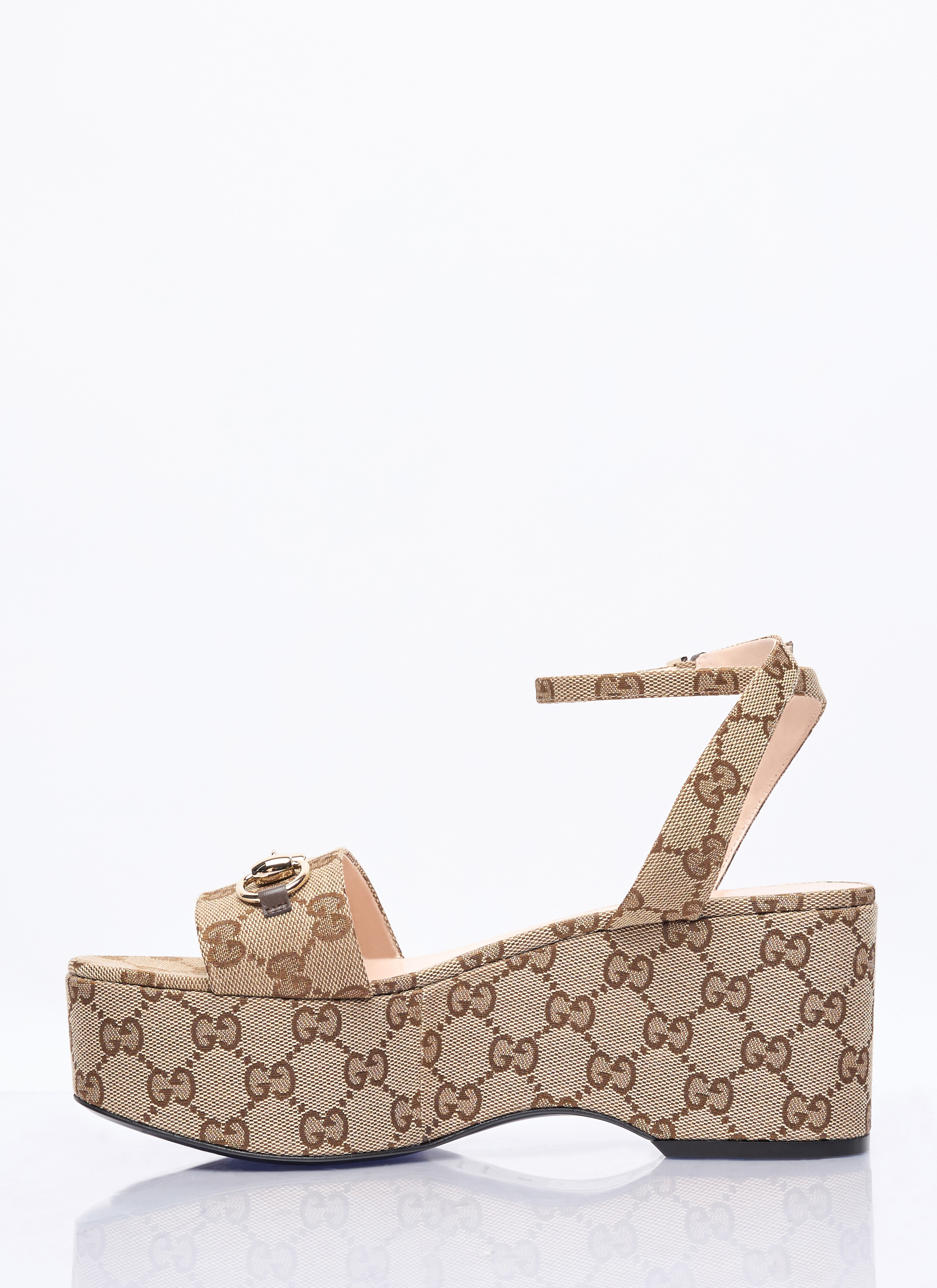 Horsebit Flatform Sandals - 4