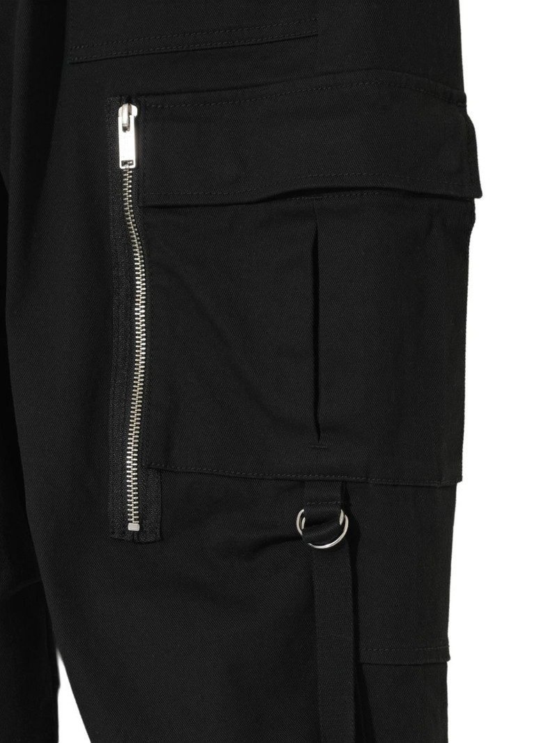 zip-detail cargo-pocket trousers 4