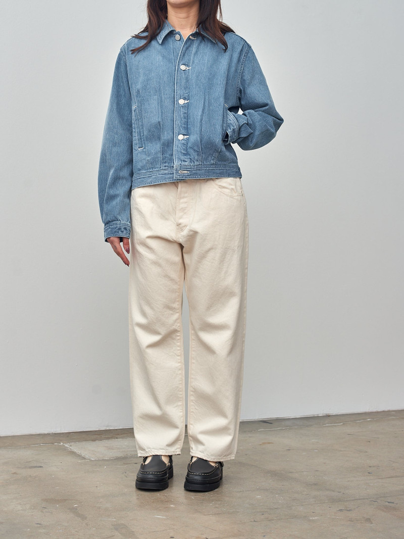 AURALEE Selvedge Faded Light Denim Blouson - Light Indigo outlook