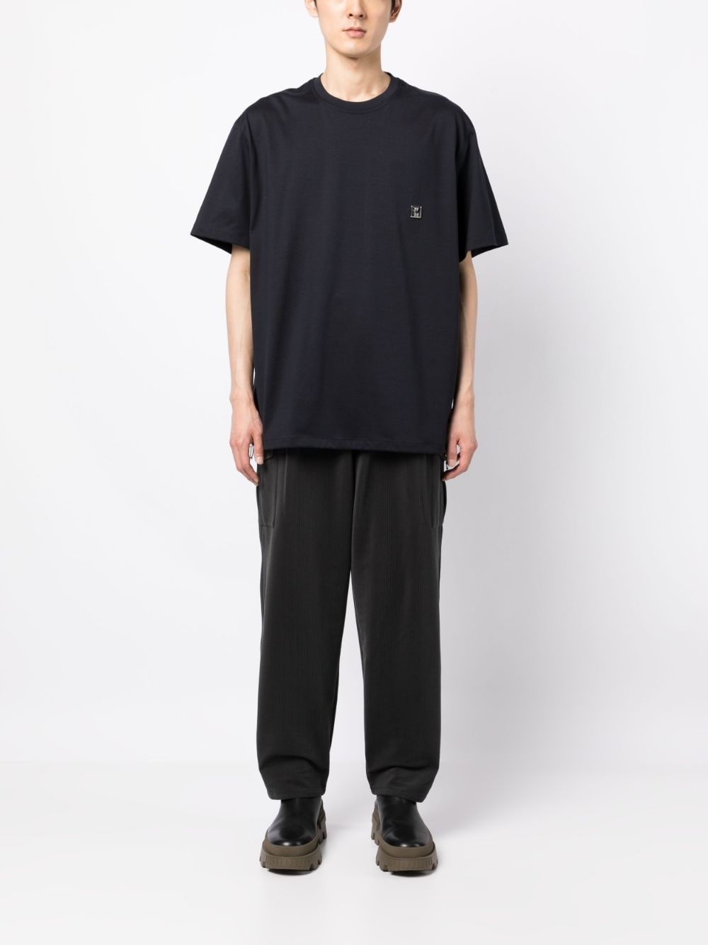 logo-plaque cotton T-shirt - 2
