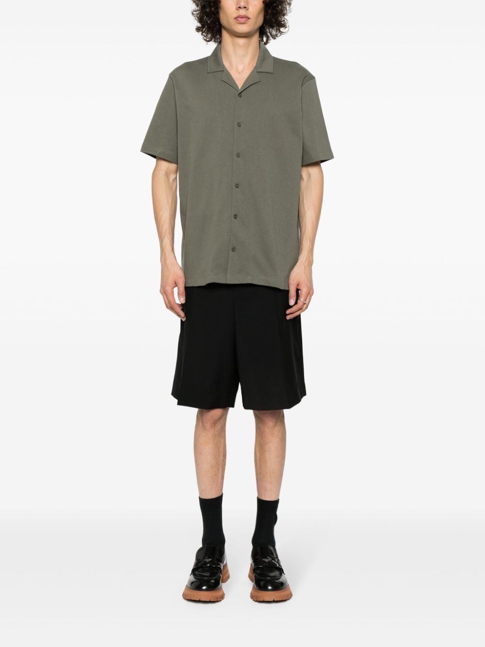 cotton piquÃ©-weave shirt - 2