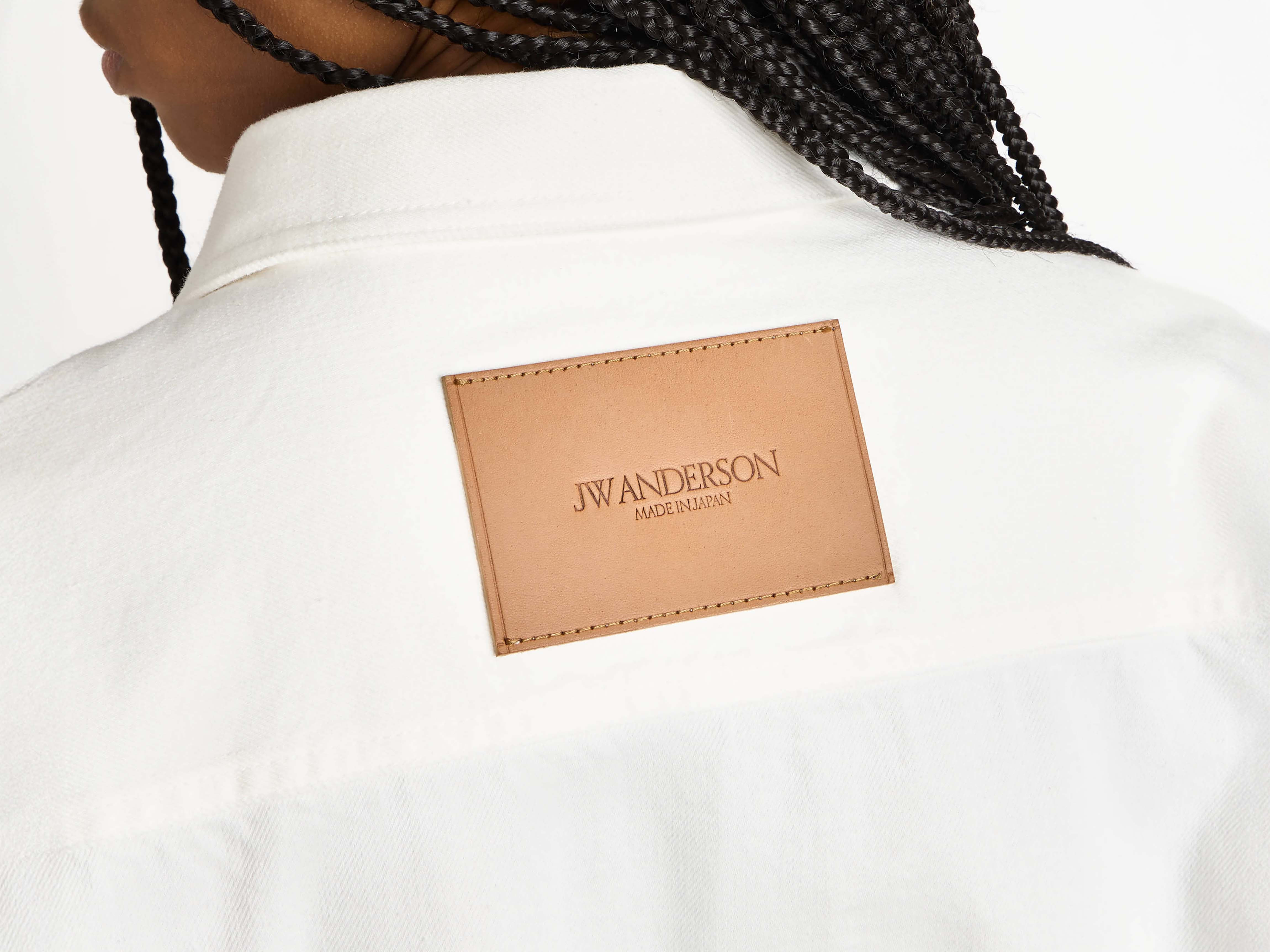 OVERSIZED DENIM SHIRT IN WHITE - 5