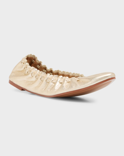 See by Chloé Jane Metallic Scalloped Ballet Fats outlook