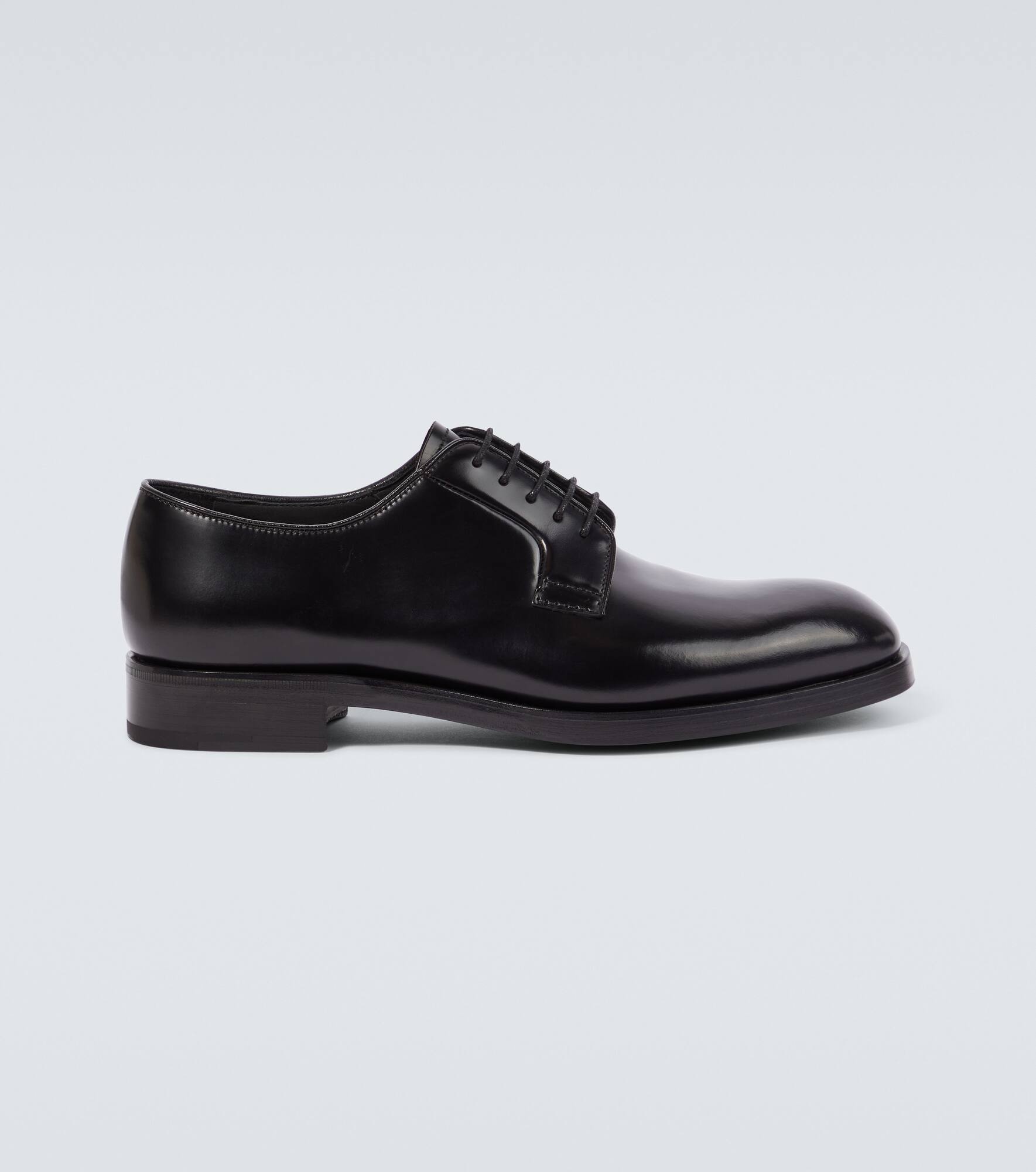 Brushed leather Derby shoes - 1