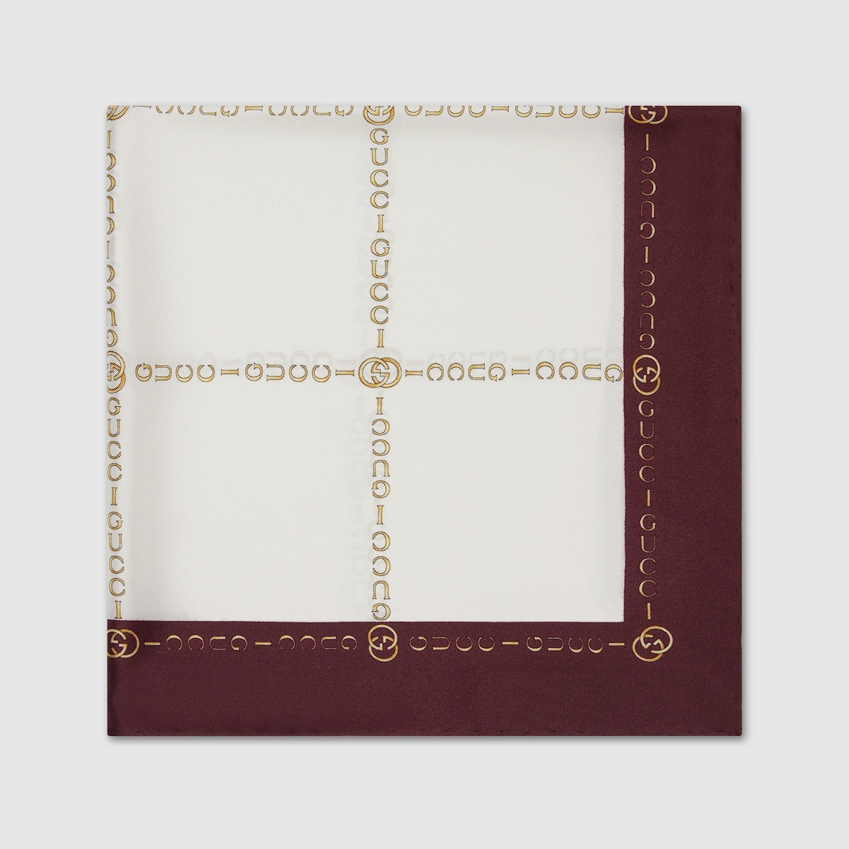 Interlocking G Gucci chain silk pocket square - 2