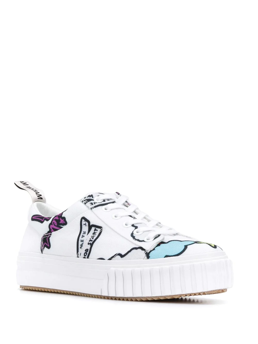 printed low-top sneakers - 2