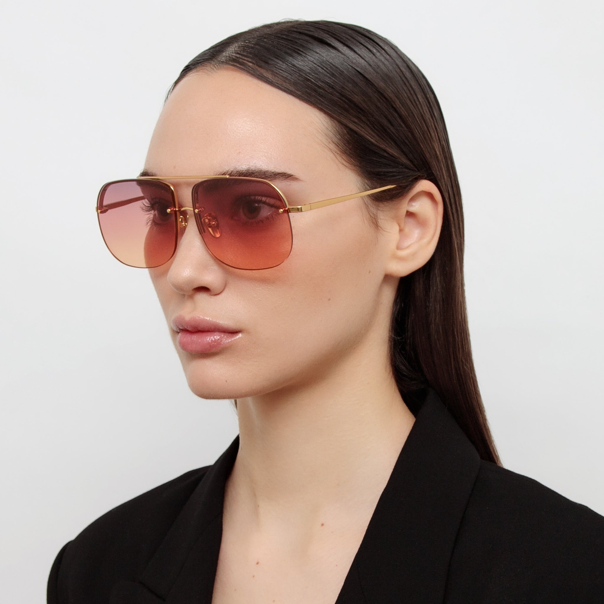 Men's Seren Aviator Sunglasses in Sunset Orange - 6