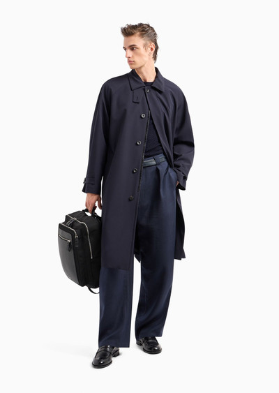 GIORGIO ARMANI Single-breasted trench coat in technical jersey outlook