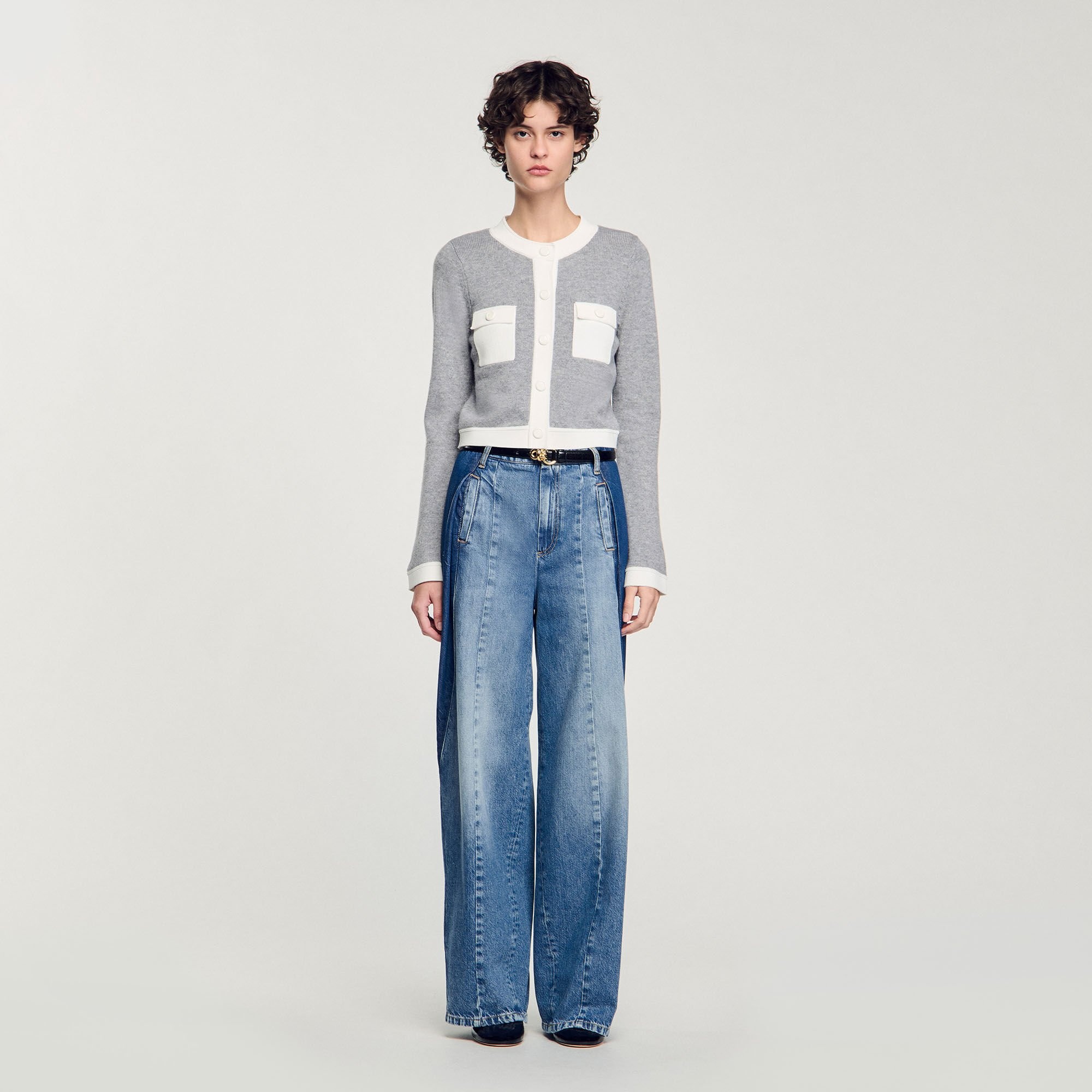 TWO-TONE CARDIGAN - 2