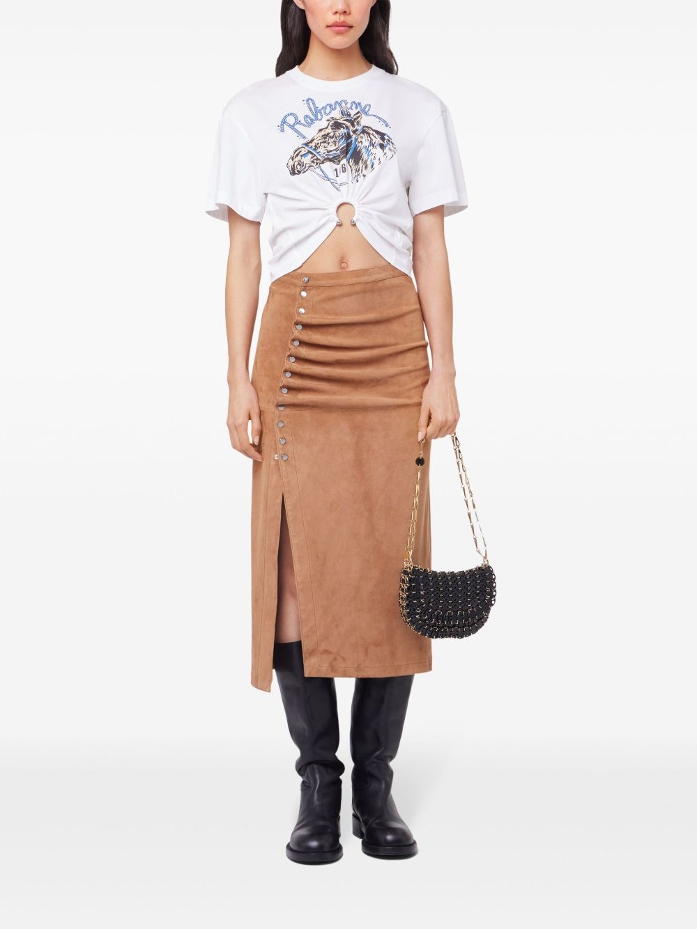 suede midi skirt - 2