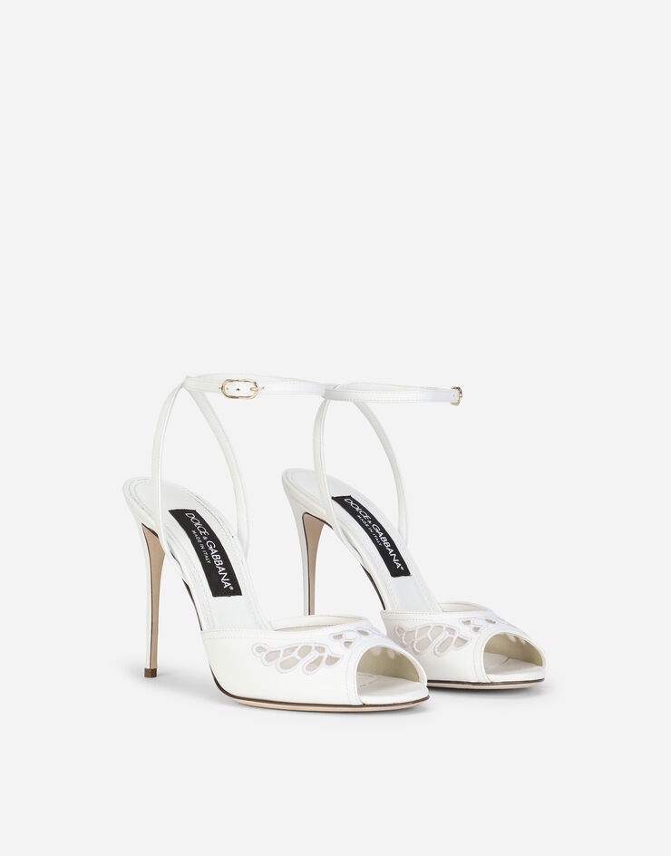 Embroidered nappa leather sandals - 2