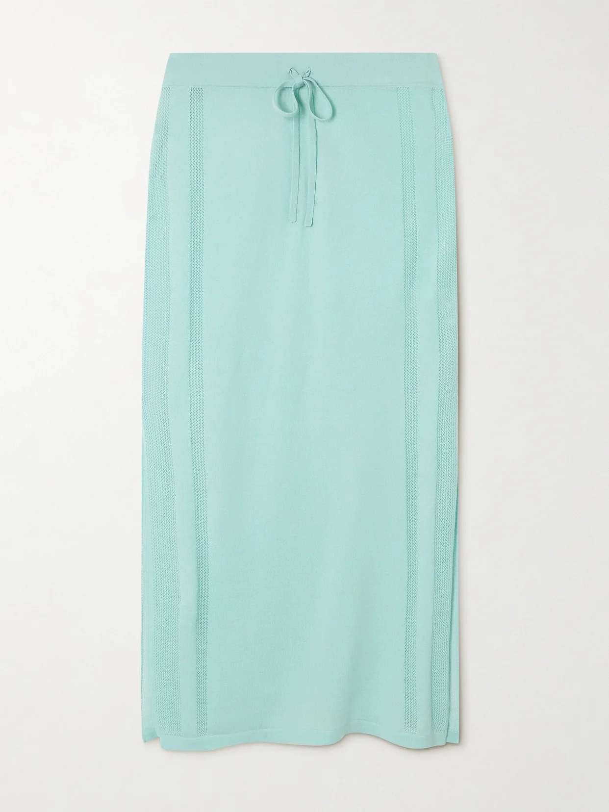 Brompton Pointelle-trimmed Cashmere Midi Skirt - 1